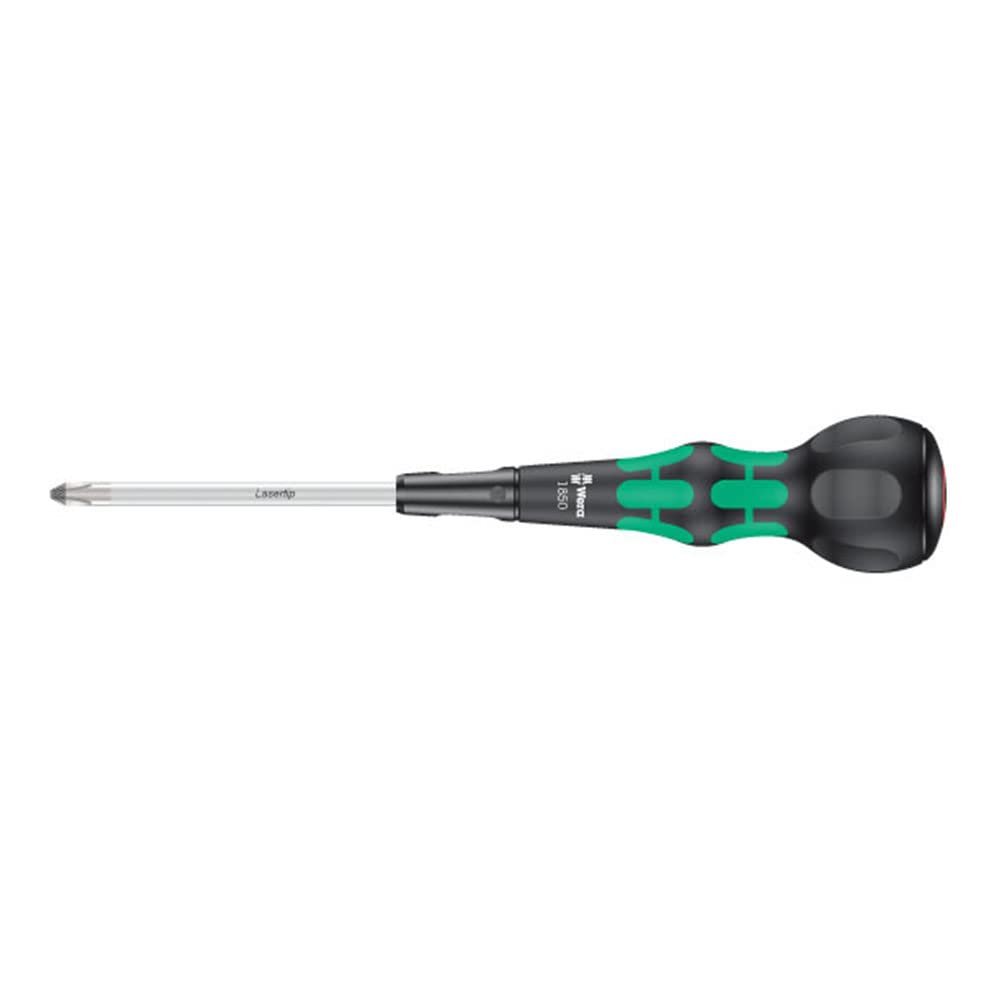 Отвертка Phillips Wera 1850 Ball Handle PH2 x 100 мм 05007906001 Черный/Зеленый, фото №1