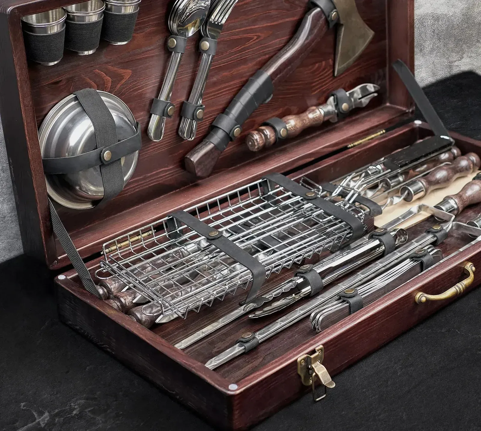 Набор "Тор" из 43 предметов – идеальное решение для приготовления пищи на природе, фото №4