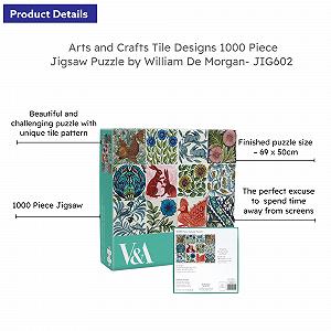 Пазл V&A William De Morgan Arts and Crafts Tile Designs 1000 элементов synthetic.ua - Фото 1