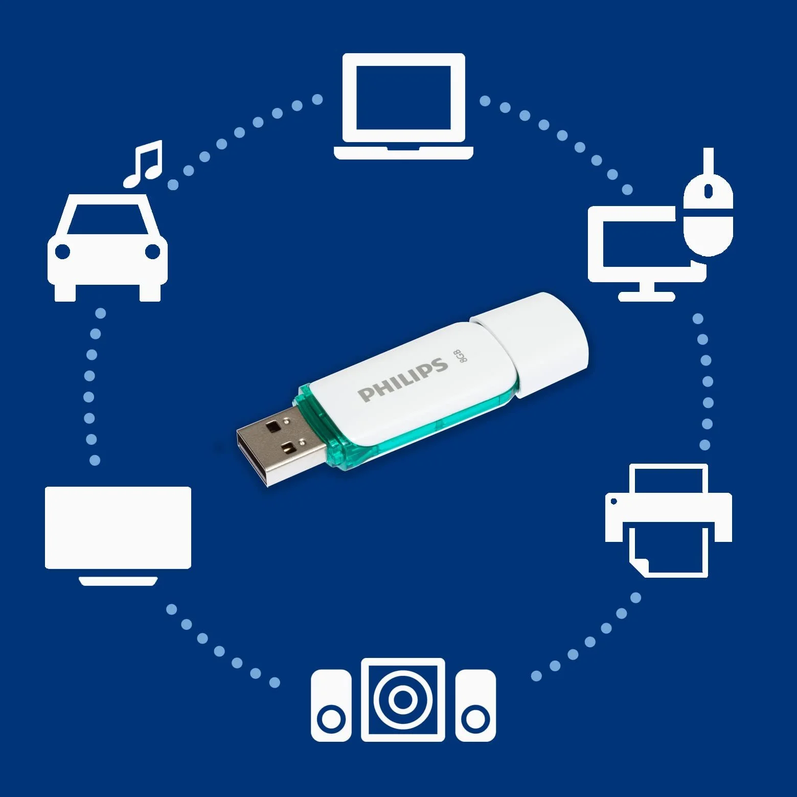 USB-накопичувач Philips Snow 8 ГБ USB 2.0 Зелений, фото №6