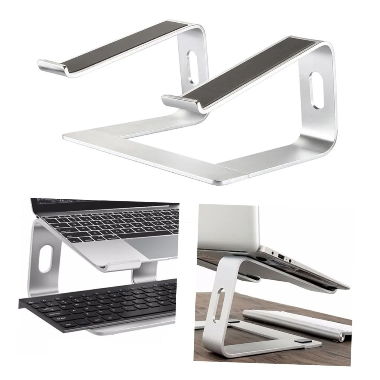 Підставка для ноутбука NUOBESTY Алюміній Вентильована Легка Портативна з нековзними накладками, фото №1