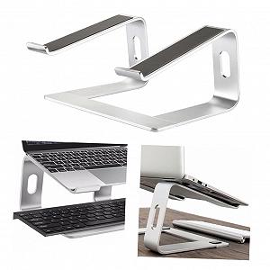 Подставка для ноутбука NUOBESTY Алюминий Вентилируемая Легкая Портативная с нескользящими накладками - Фото 1