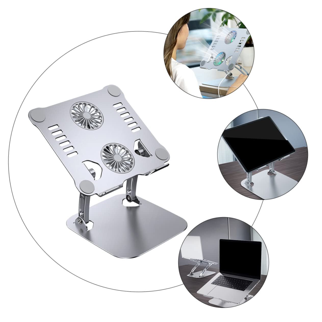 Складная Подставка для планшета с теплоотводом Регулируемая высота для уменьшения болей в спине во время просмотра фильмов Легкая и портативная Простой и элегантный дизайн, фото №8