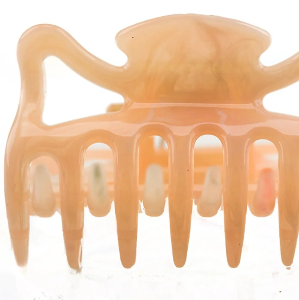 Заколка для волосся WeLoveBeads 6 см, лососевий колір, набір 2 шт, фото №2