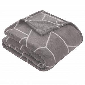 Покривало-Покривало one-home Геометричний Сірий Пухнастий Теплий М'який Флісовий 220 x 240 см - Фото 1