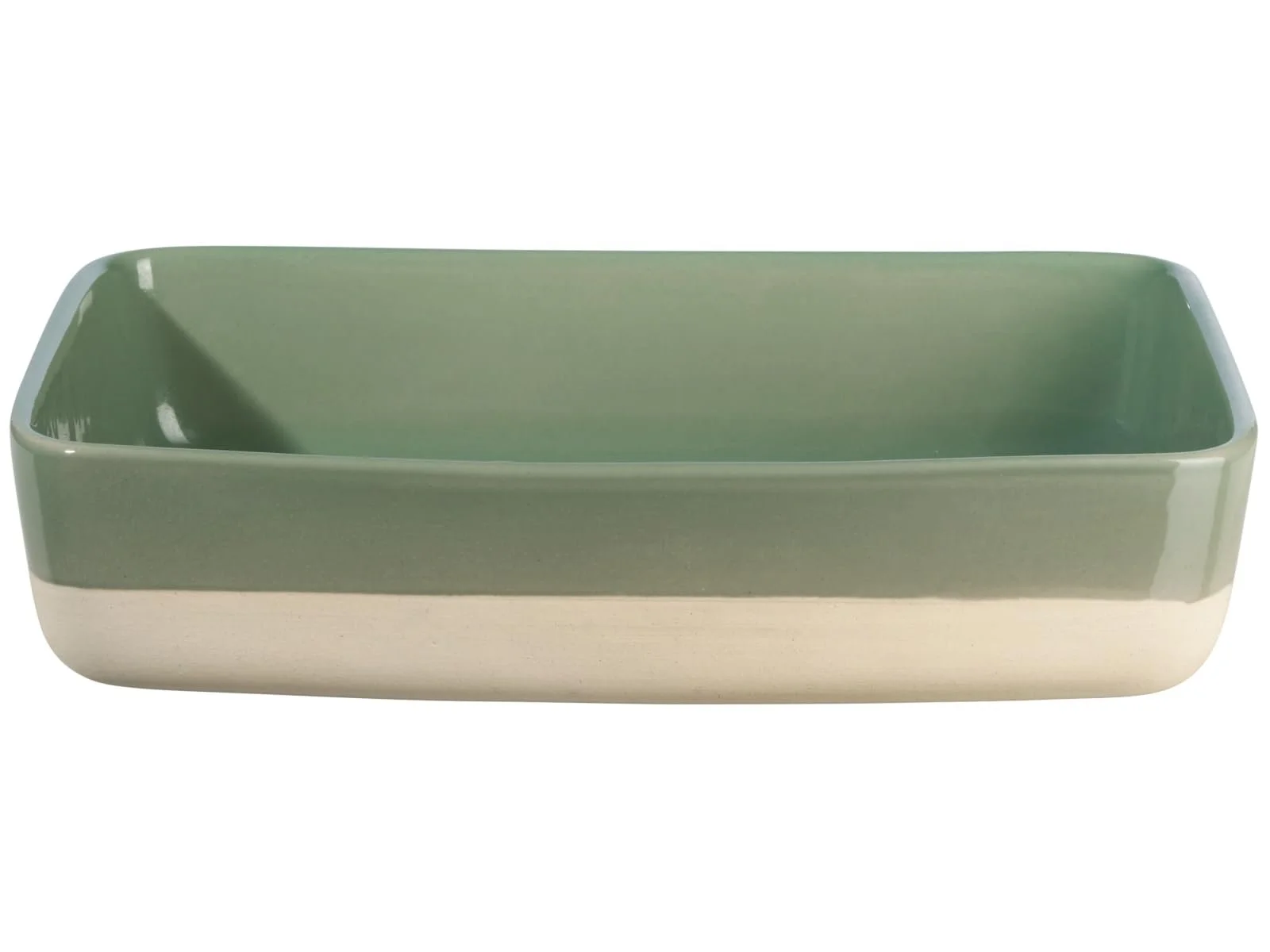 Форма для запікання ASA Grande 28,5 x 20 x 6 см прямокутна керамічна зелена, фото №1