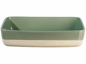 Форма для запікання ASA Grande 28,5 x 20 x 6 см прямокутна керамічна зелена - Фото 1