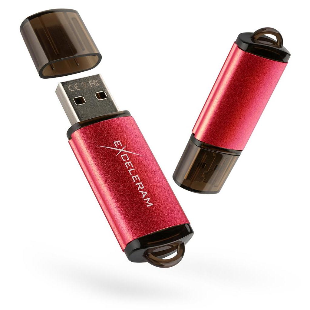 USB флеш-накопитель Exceleram 128gb A3 Series Red USB 3.1 Gen 1 EXA3U3RE128, фото №1