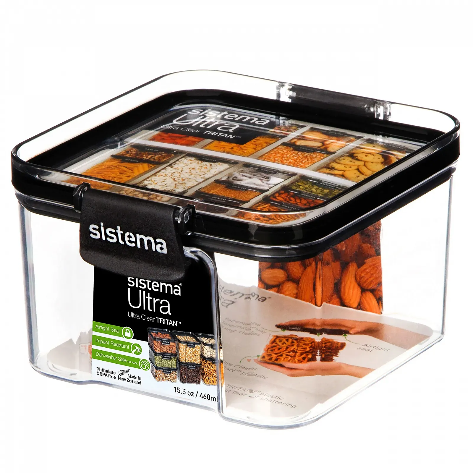 Ємність Sistema "Ultra" Rectangular Storage Can 460 мл Білий/Сірий, фото №2 Ємність Sistema "Ultra" Rectangular Storage Can 460 мл Білий/Сірий, фото №2
