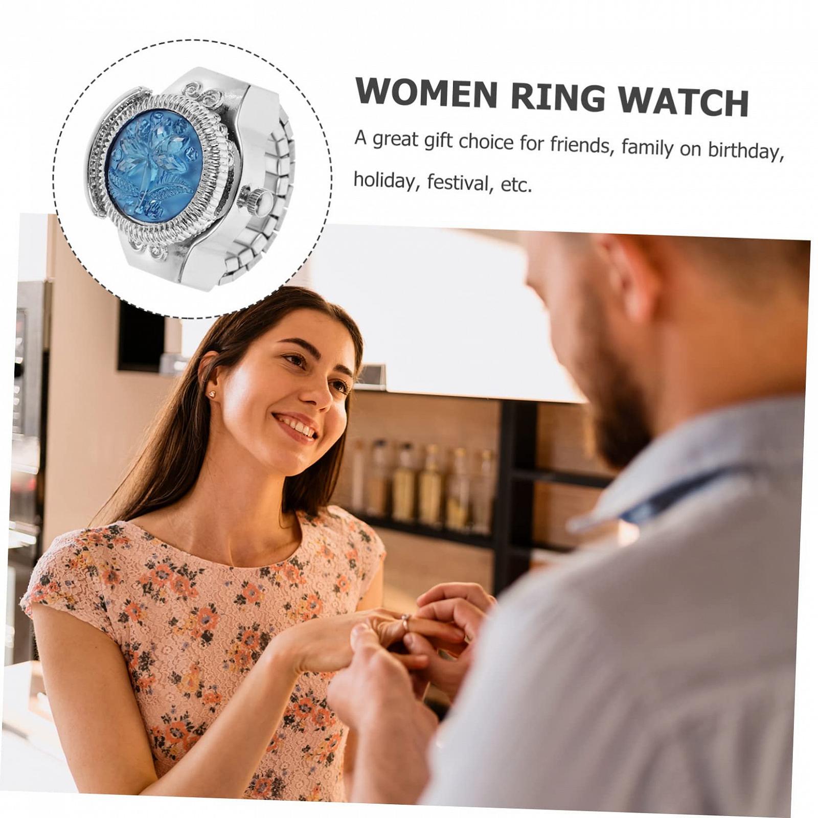 Кольцо-часы Healvian, золотистые круглые наручные часы, мини-часы, декоративные часы, цинковый сплав, синий, фото №8 Кольцо-часы Healvian, золотистые круглые наручные часы, мини-часы, декоративные часы, цинковый сплав, синий, фото №8