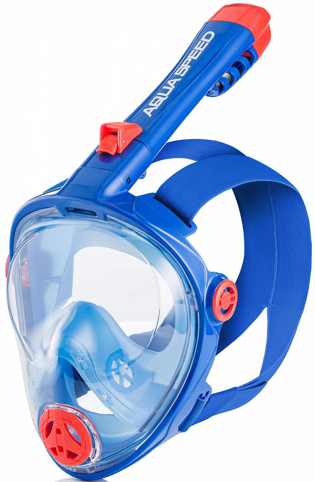 Маска для дайвінгу Aqua Speed повнолицева з трубкою 180°, фото №1
