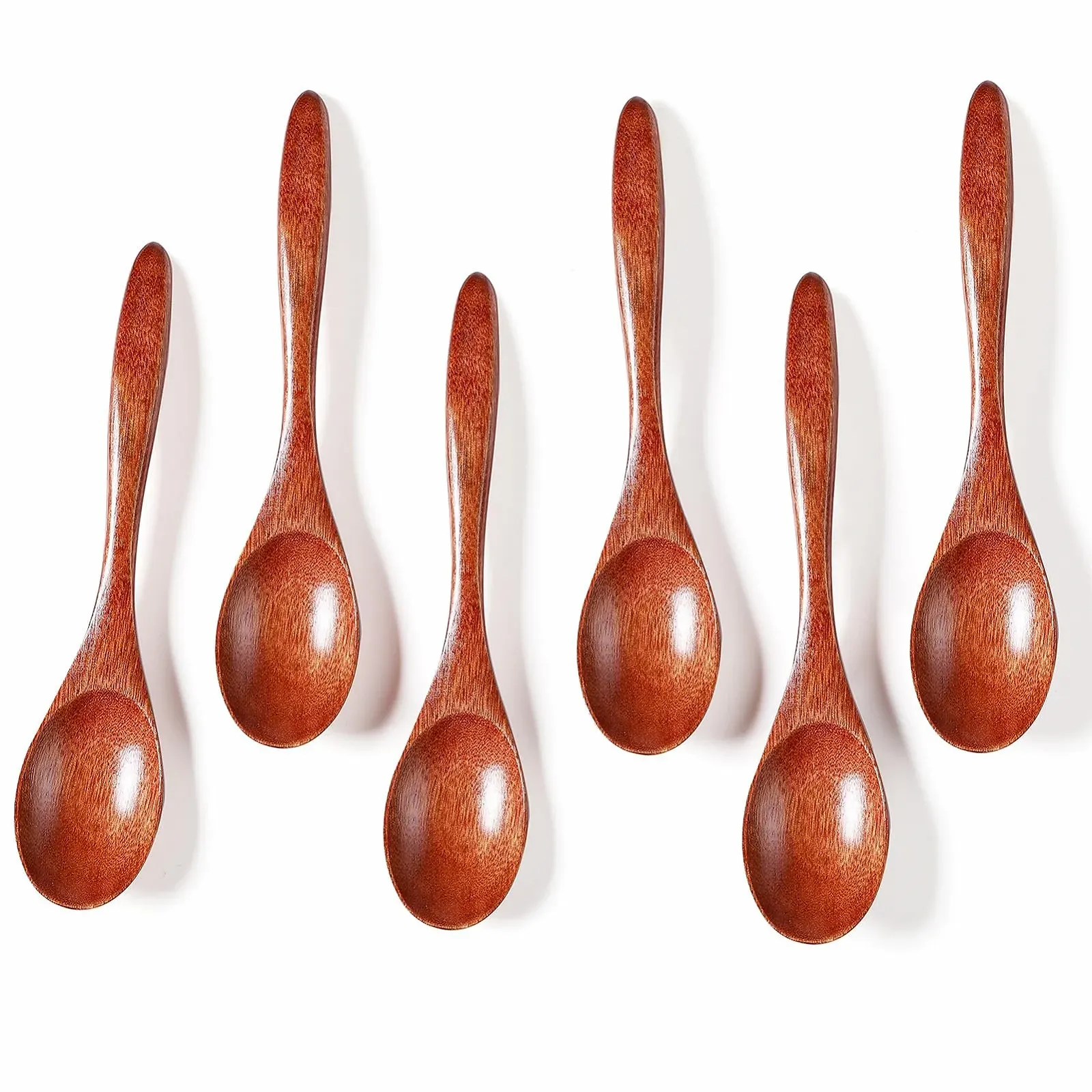 Ложка Дерев'яна Honey, 6 штук, 14.5 см, натуральна дерев'яна, фото №1