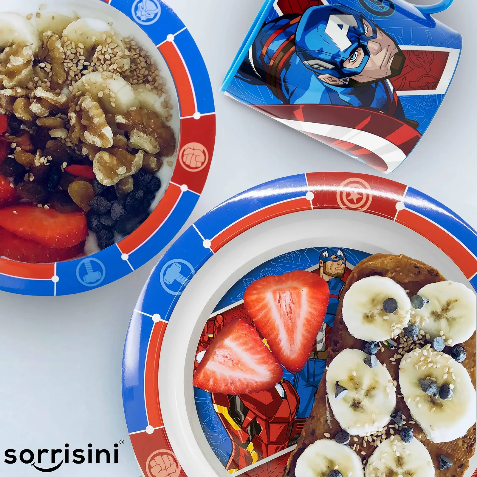 Набор детской посуды Sorrisini Hulk Тарелка Миска Чашка 350 мл, фото №6 Набор детской посуды Sorrisini Hulk Тарелка Миска Чашка 350 мл, фото №6