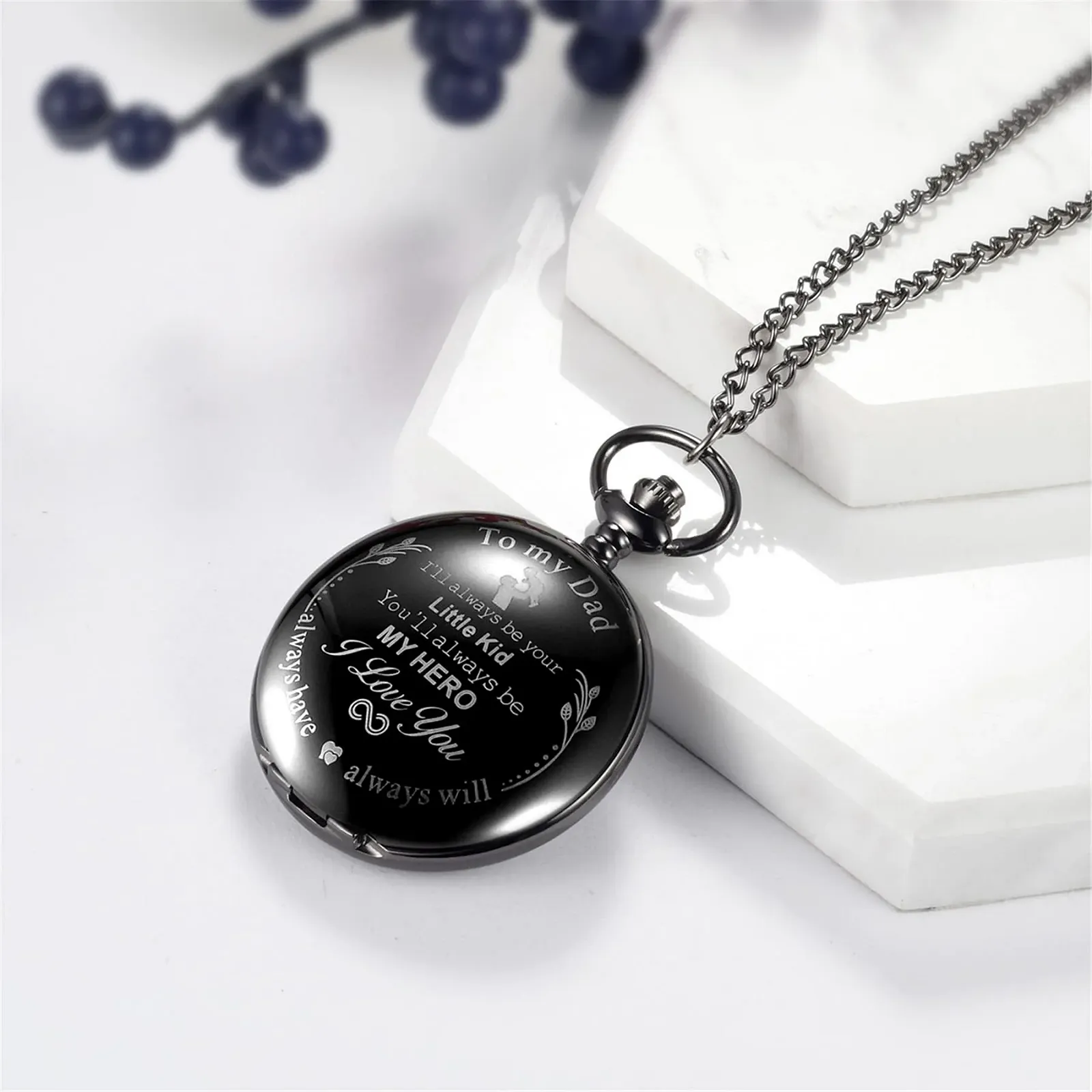 Кишеньковий годинник JewelryWe з ланцюжком для чоловіків та жінок, фото №4 Кишеньковий годинник JewelryWe з ланцюжком для чоловіків та жінок, фото №4