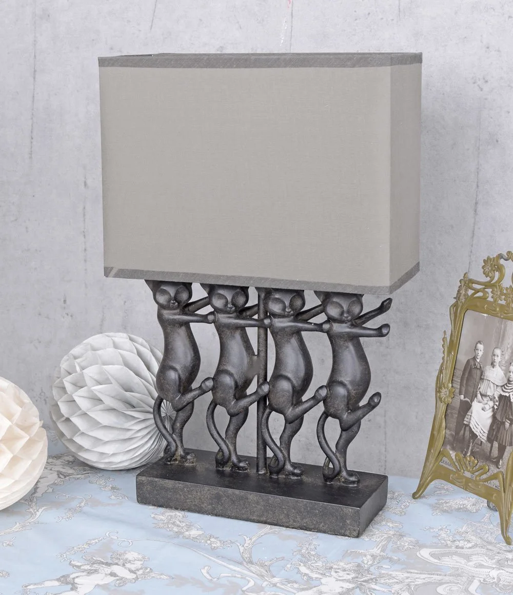 Настольная лампа PALAZZO INT Felino Кошки Ностальгическая 43 см E14, фото №5