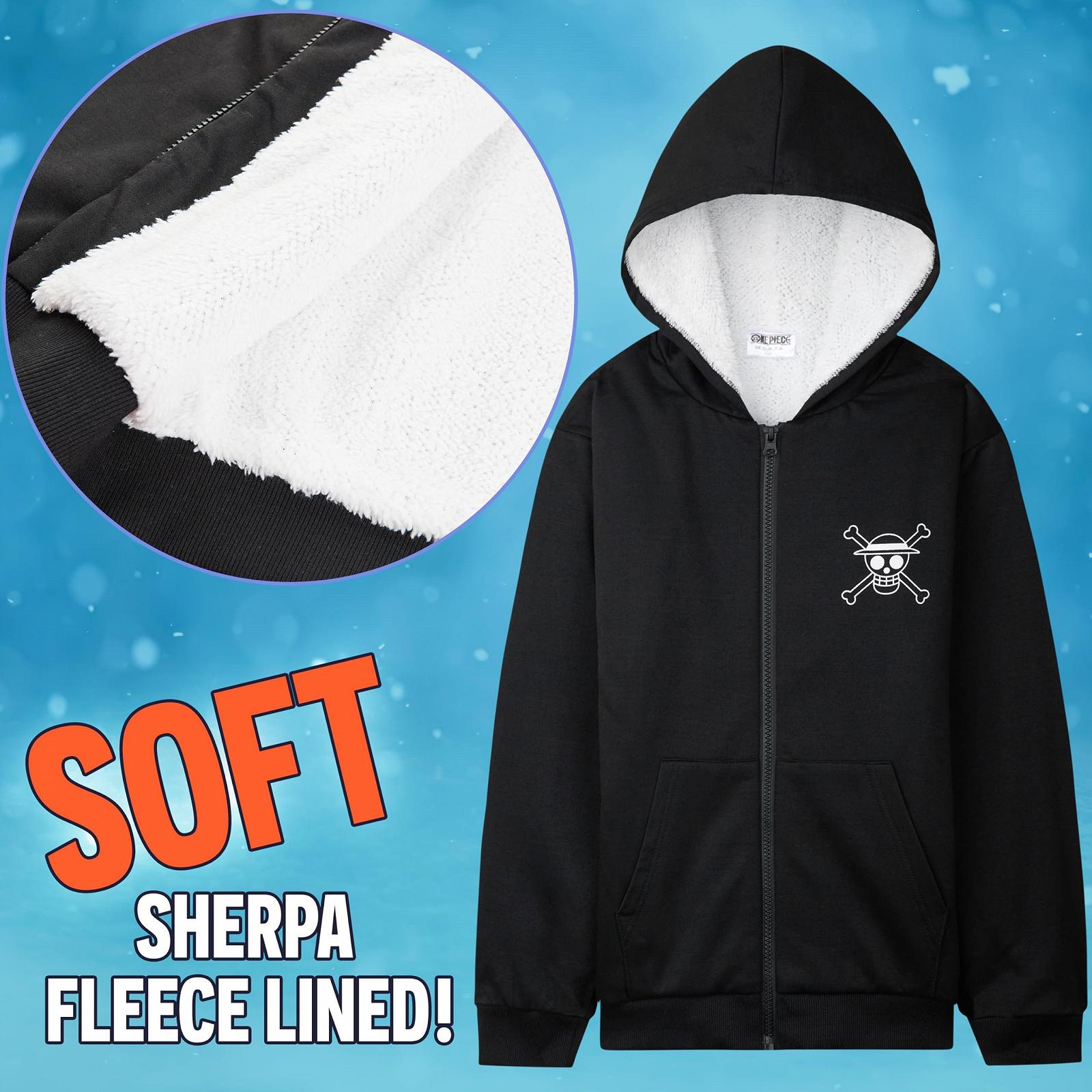 Худи на молнии для мальчиков One Piece Sherpa, фото №3