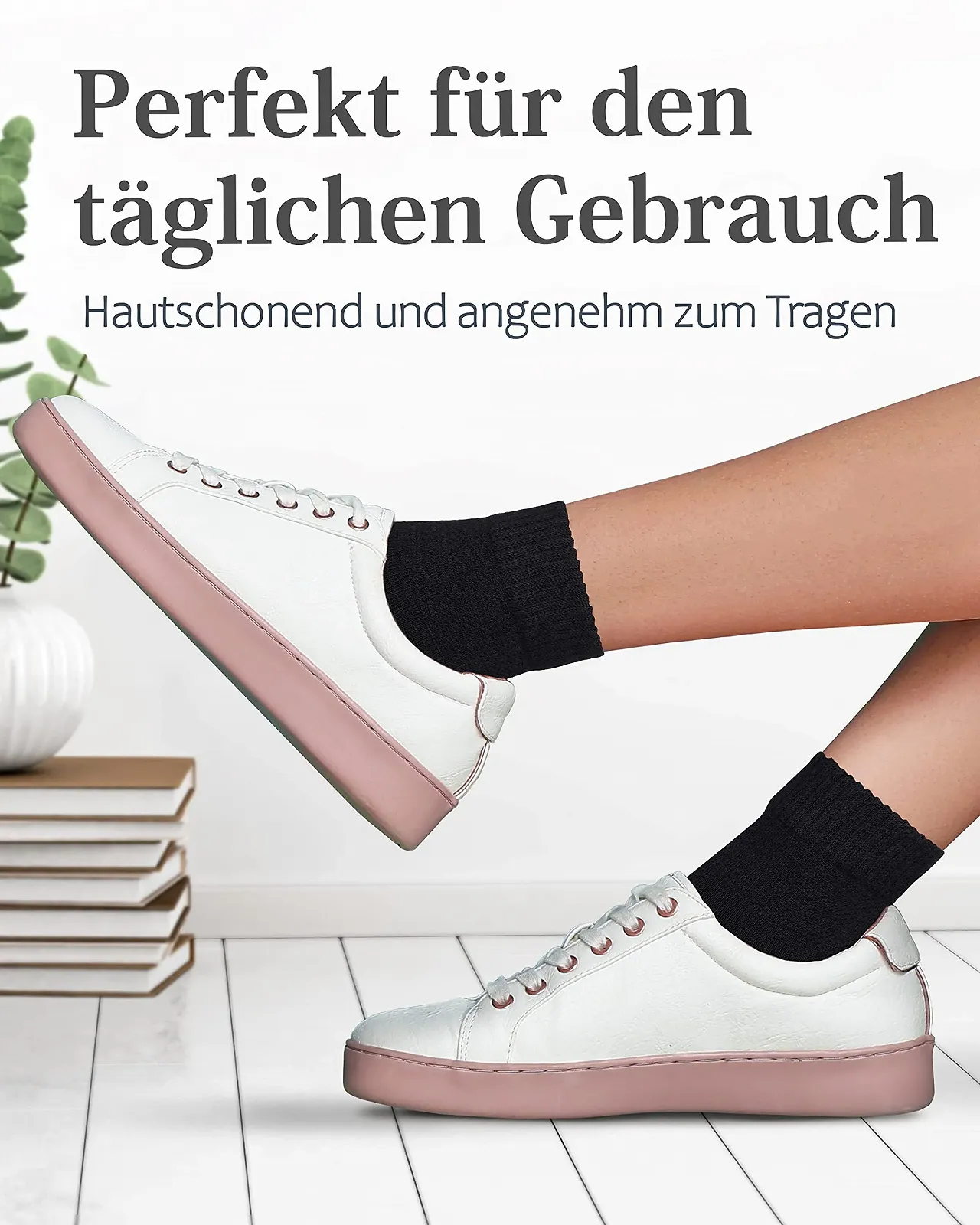 4 пары женских диабетических носков с Lycra, высокие до щиколотки, деловые, для беременных, для пожилых людей, фото №4