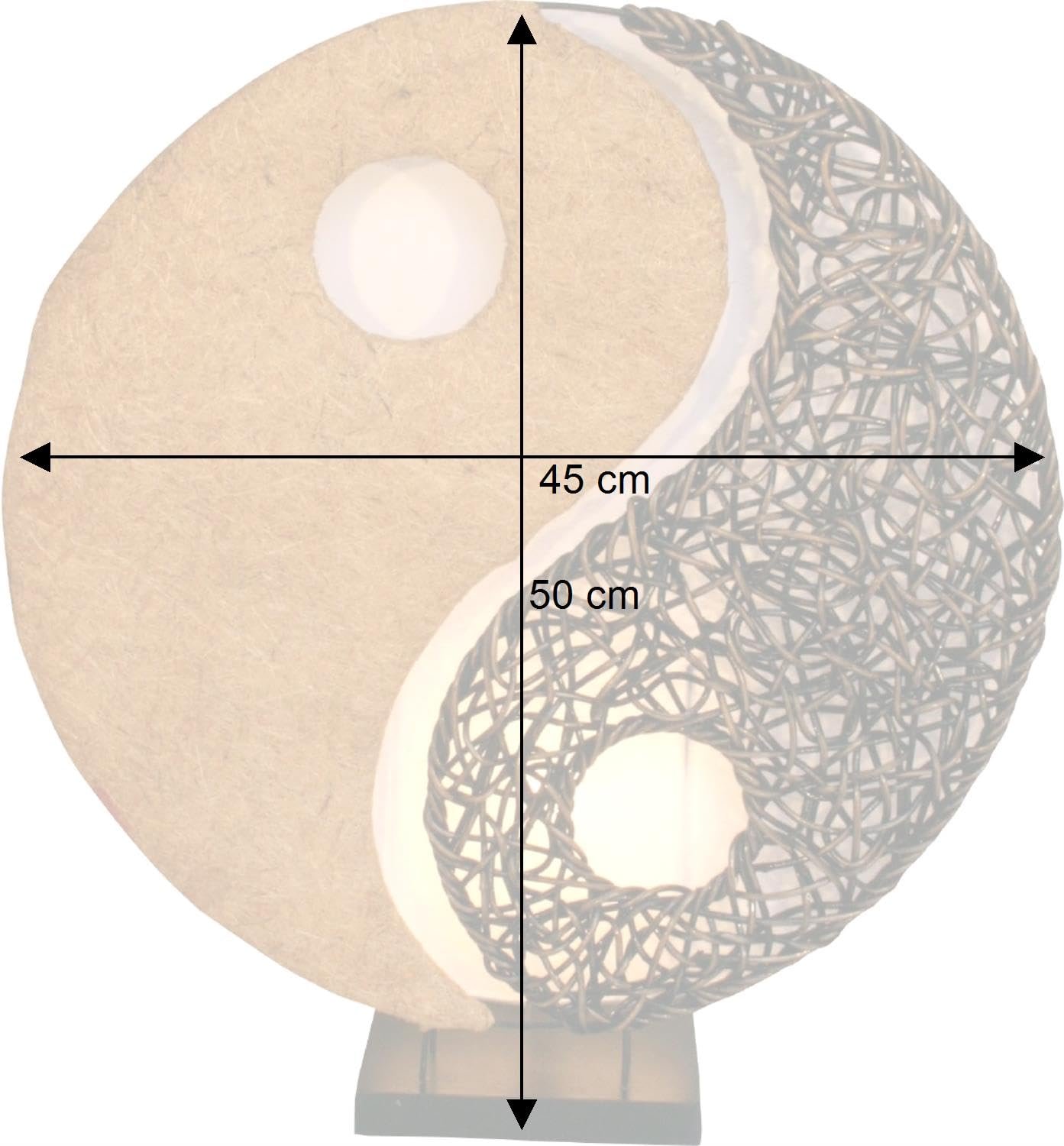 Настільна лампа Natureelights Ying & Yang Ротанг, фото №3