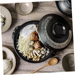 Керамическая кастрюля GLEAVI с керамической крышкой 500 мл для супов и тушения synthetic.ua - Фото 1