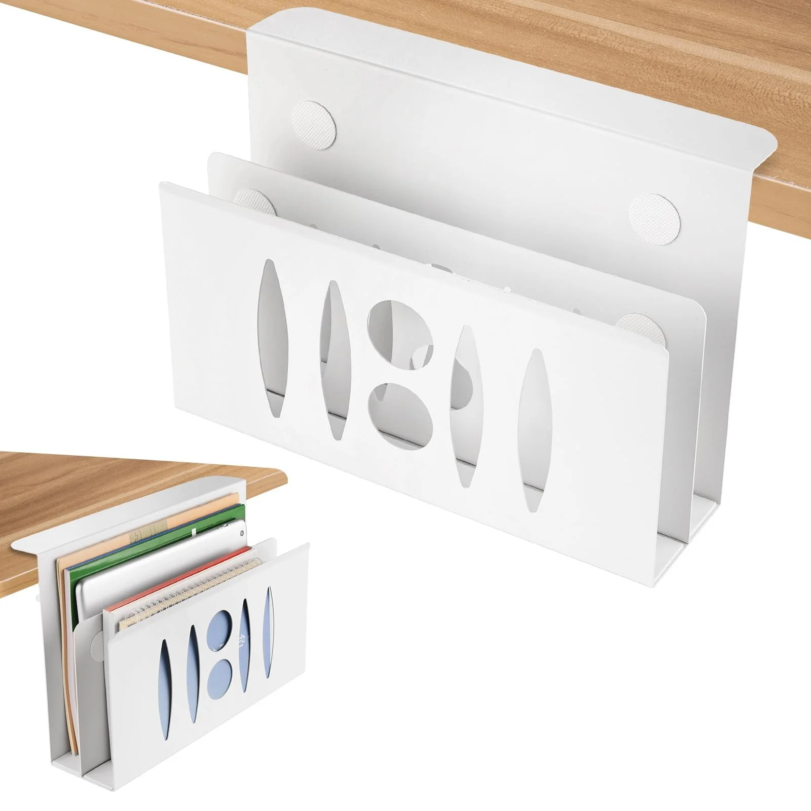 Подставка для ноутбука Side Stand, стальная, двухслойная, черная, фото №1