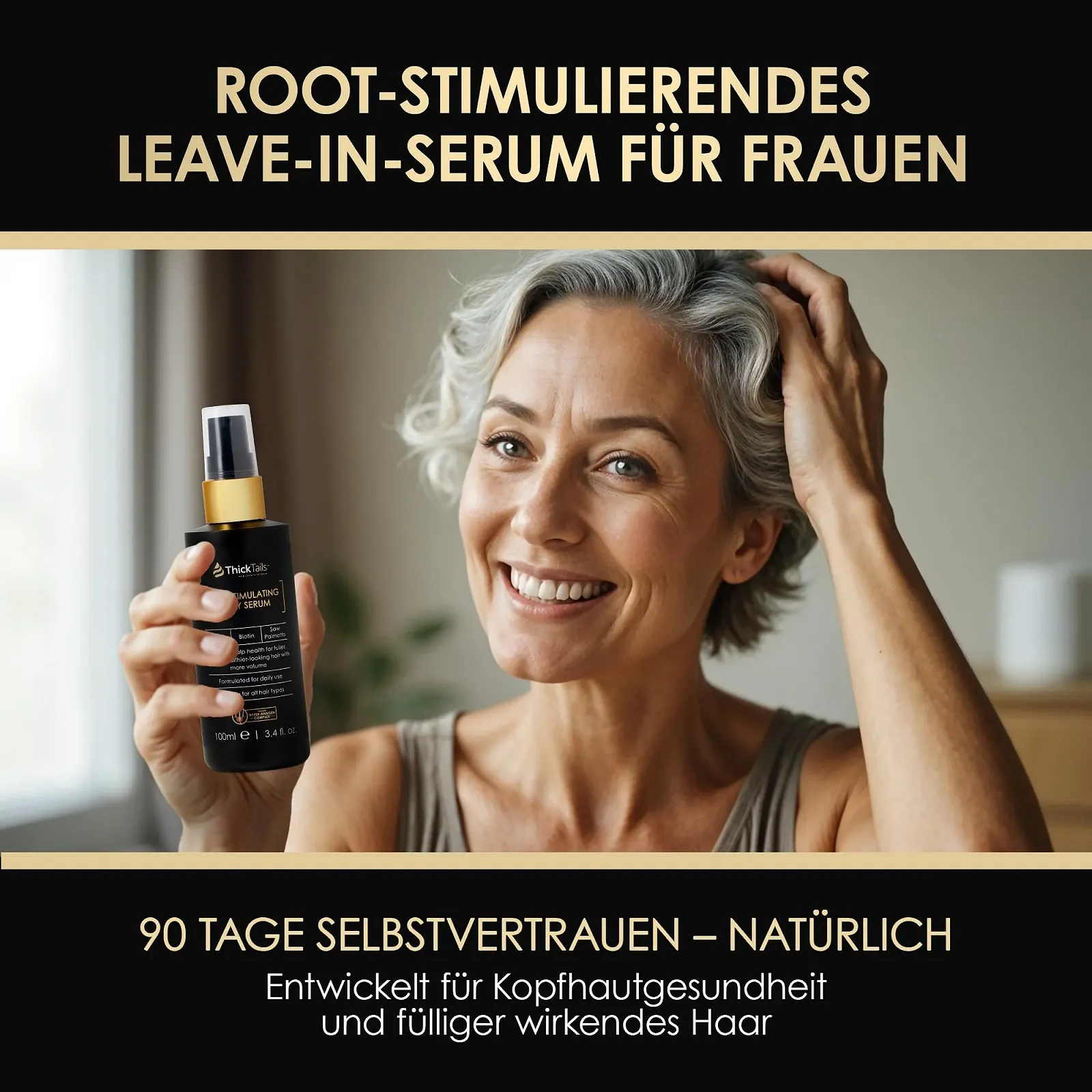 Сироватка для волосся ThickTails Root Stimulating Leave-In - 100 мл | Зміцнює, живить і відновлює, фото №3