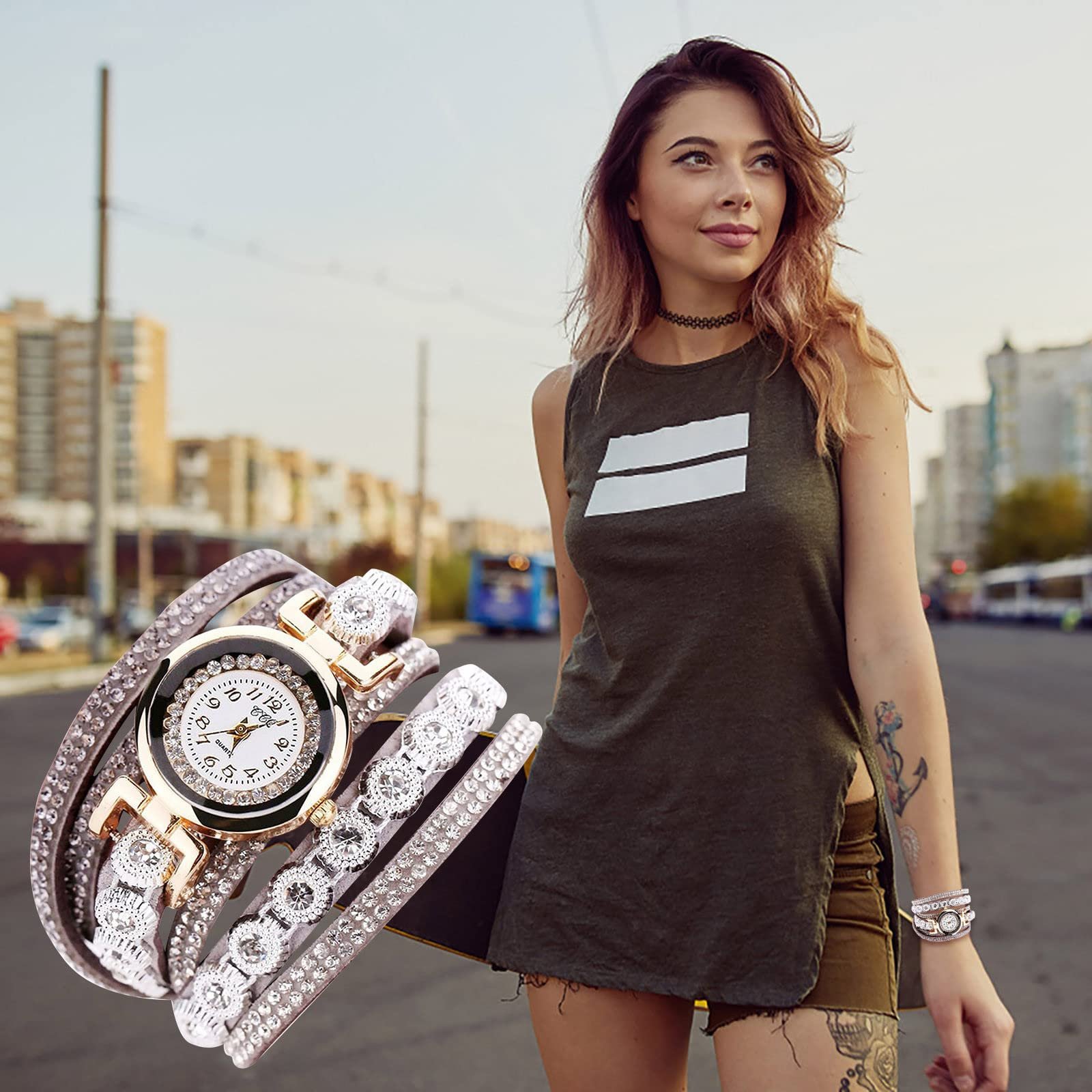 Жіночий наручний годинник Generisch Кварцовий Аналоговий з нержавіючої сталі, фото №2