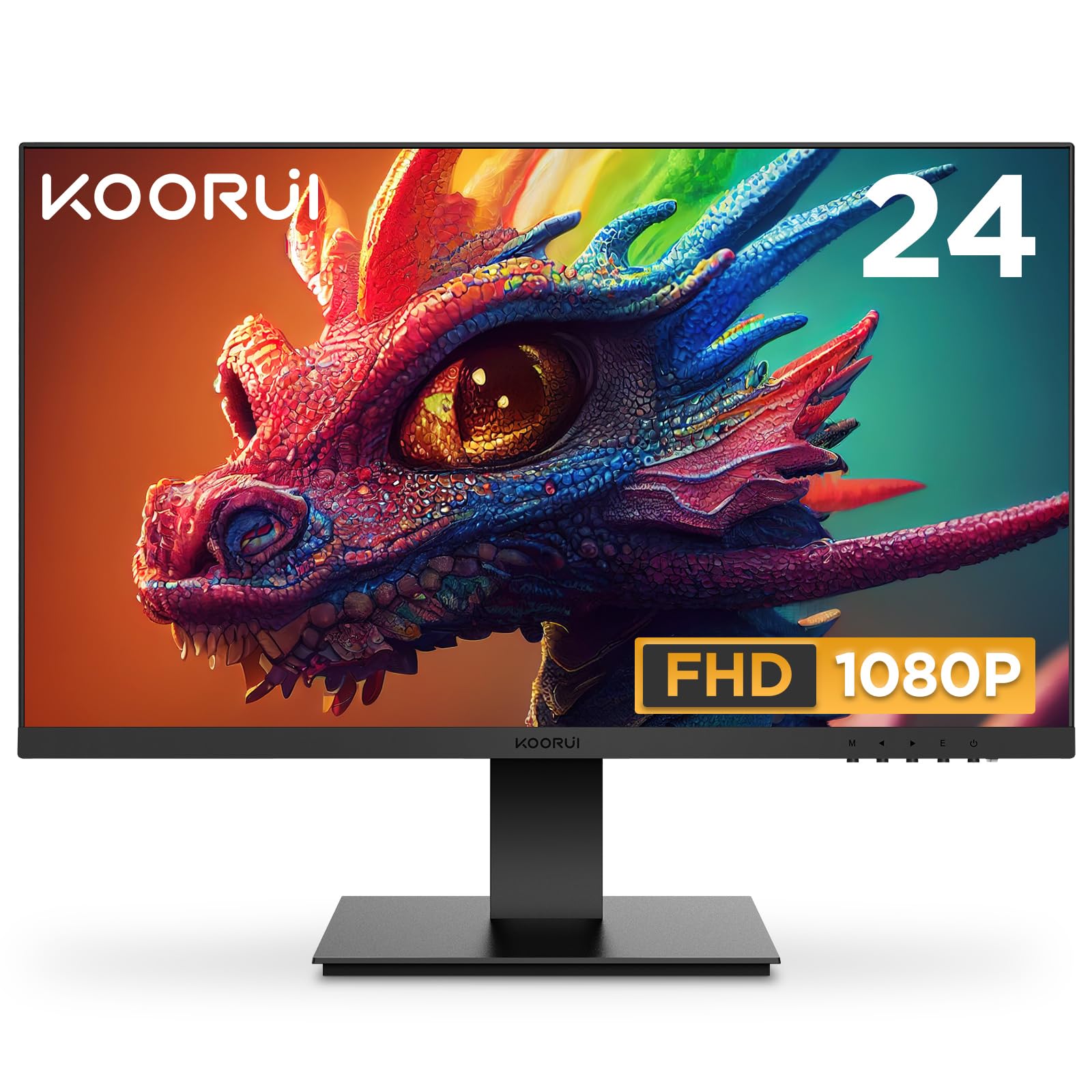 Монитор KOORUI 24 дюйма Full HD 75Hz 5ms Черный, фото №1