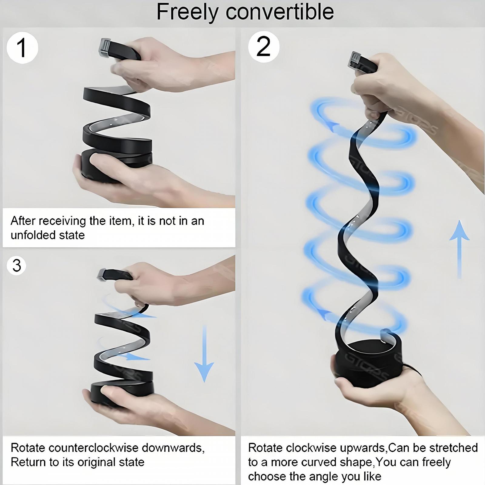 Настільна лампа LED Spiral Дизайн USB 3 колірні температури, фото №2