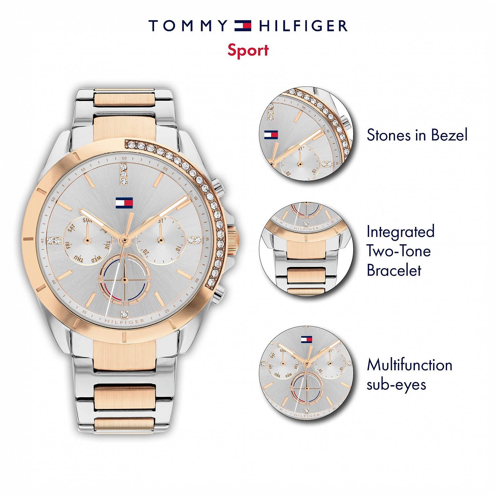 Часы Tommy Hilfiger Multi Zifferblatt Кварц для женщин с браслетом из нержавеющей стали - Золотой или Серебряный, фото №5