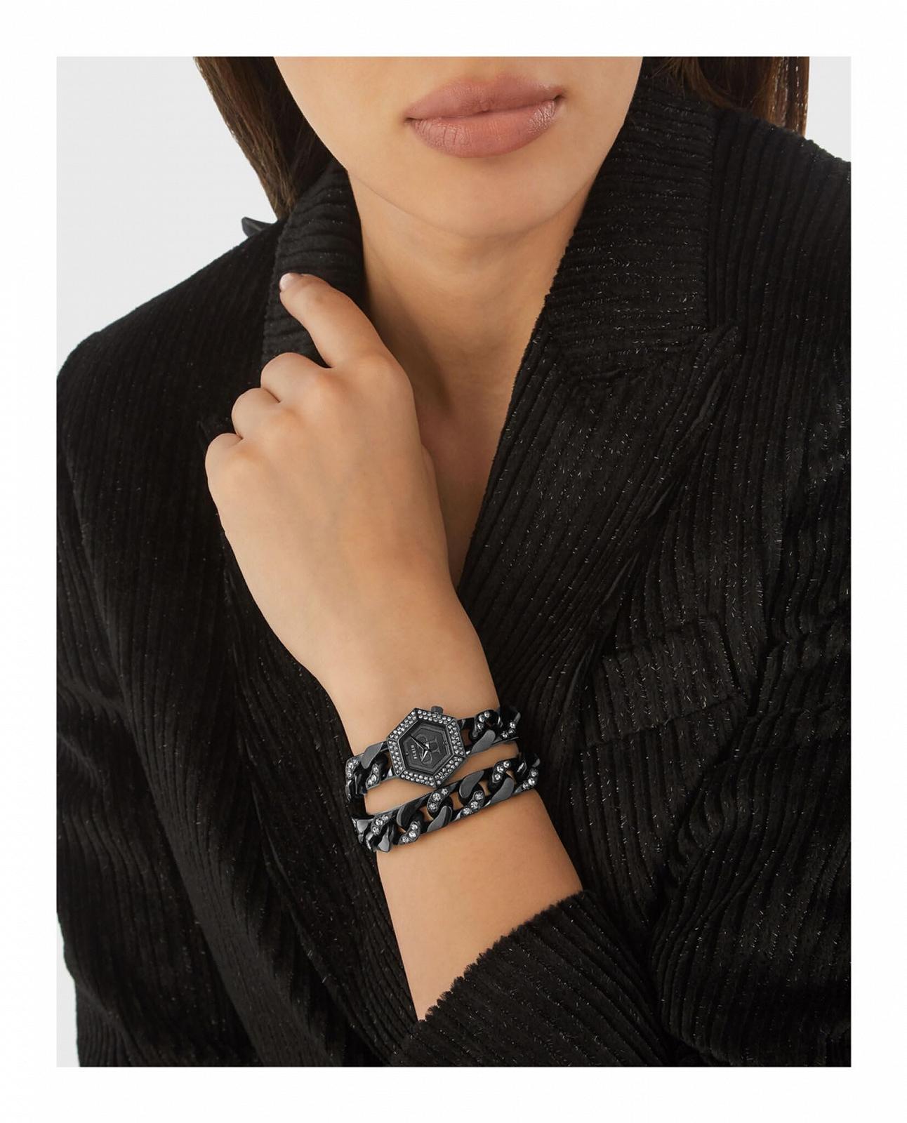 Годинник Philipp Plein жіночий аналоговий кварцовий The Hexagon Groumtet з браслетом, фото №5