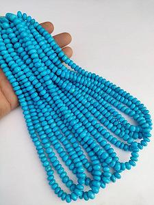 Бусины Круглые Натуральный Бирюзовый Камень 8-8.5 мм synthetic.ua - Фото 1