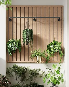 Штанга для подвесных растений SOFITORG 6 цепочек 167 см металлическая черная synthetic.ua - Фото 1