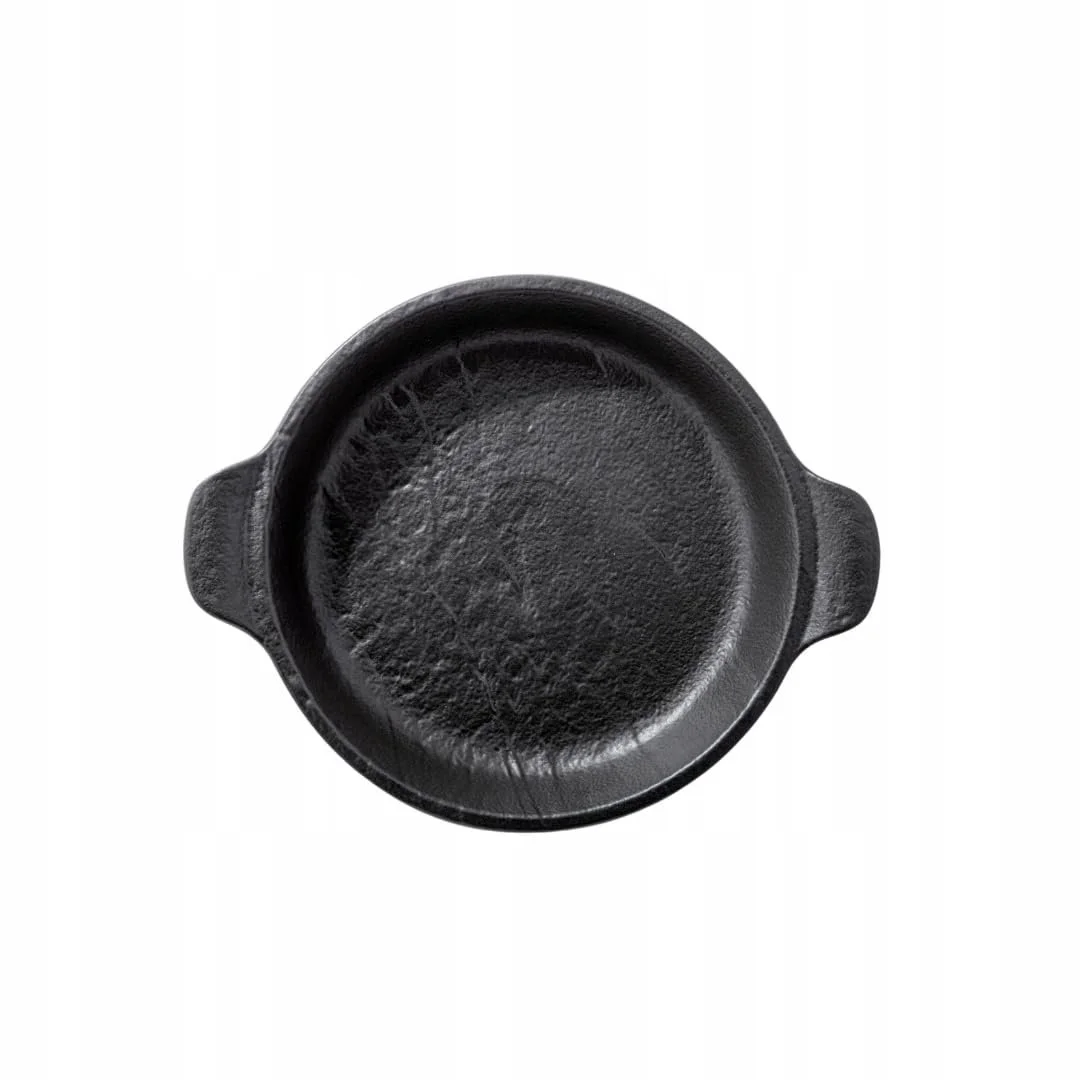 Форма для запекания Wilmax Плоская 800 мл круглая фарфоровая ручной глазуровки Черная, фото №7 Форма для запекания Wilmax Плоская 800 мл круглая фарфоровая ручной глазуровки Черная, фото №7