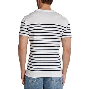 Чоловіча футболка Guess - Eco Striped Logo Tee (M3BI10 J1311) Білий / Синій - L synthetic.ua - Фото 1