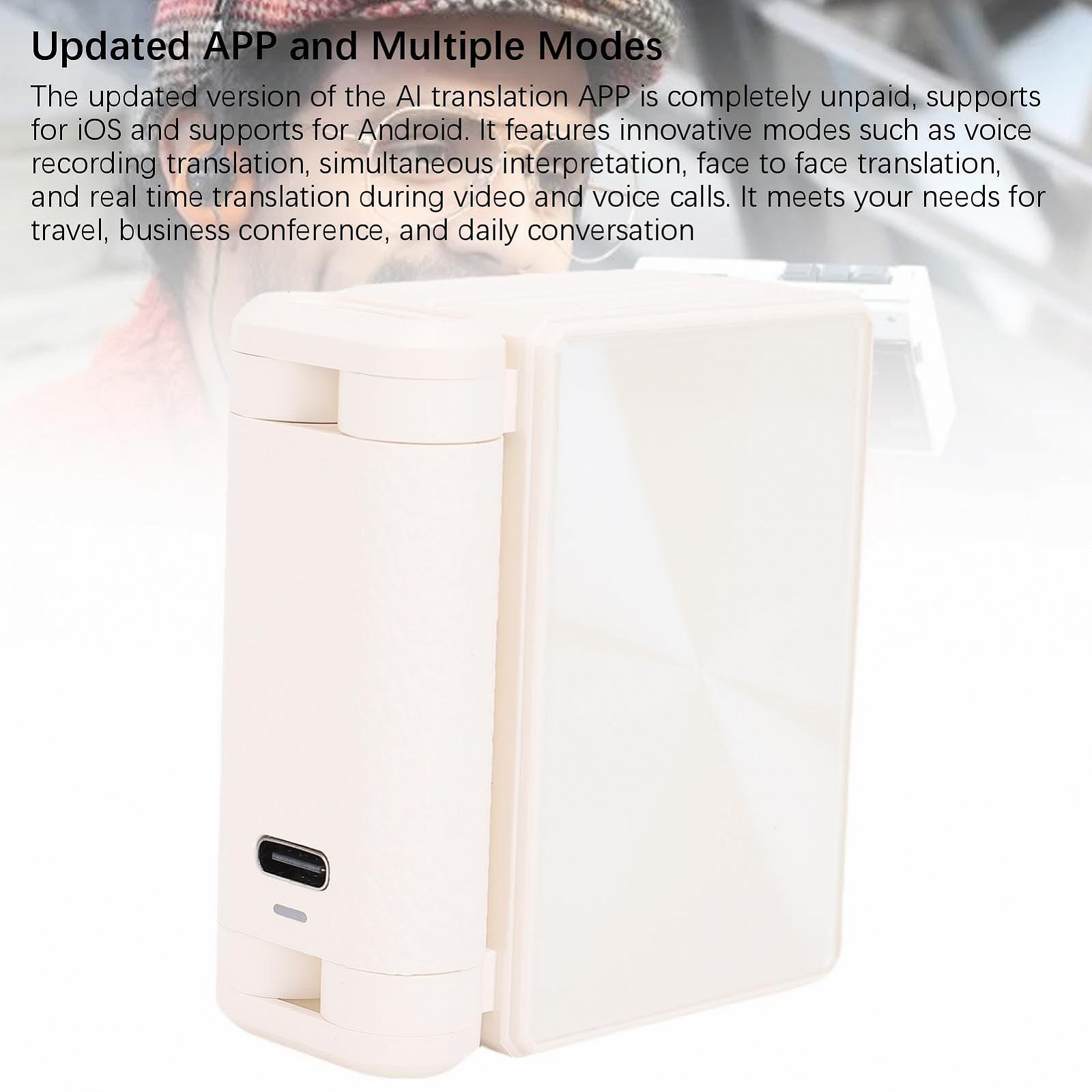 Наушники для перевода Sorandy AI, 133 языка, Белый, фото №4