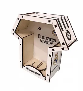 Скарбничка Real Madrid Дерев'яна Дизайн футбольної футболки synthetic.ua - Фото 1