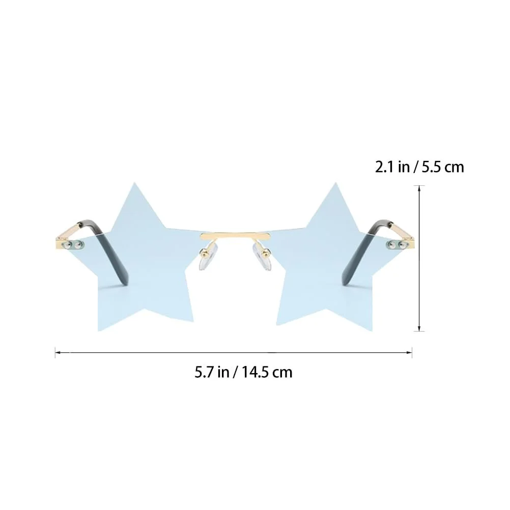 Окуляри Gadpiparty Зірка Прозорі Без оправи Для дітей та дорослих чоловіків Сині L, фото №2 Окуляри Gadpiparty Зірка Прозорі Без оправи Для дітей та дорослих чоловіків Сині L, фото №2