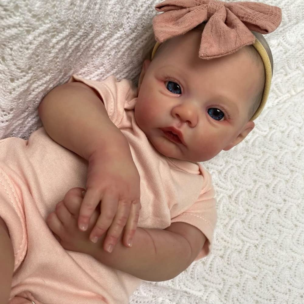 Лялька Zero pam Reborn Baby Full Silicone Eyes Open Baby Doll 48 см Blue Eyes, фото №1