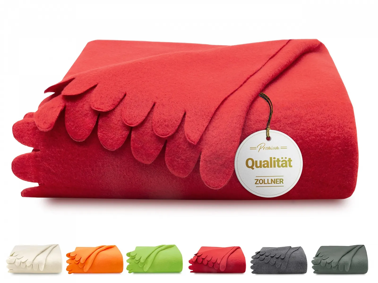 Одеяло ZOLLNER Мягкое 130 x 170 см Флисовое Красное, фото №1
