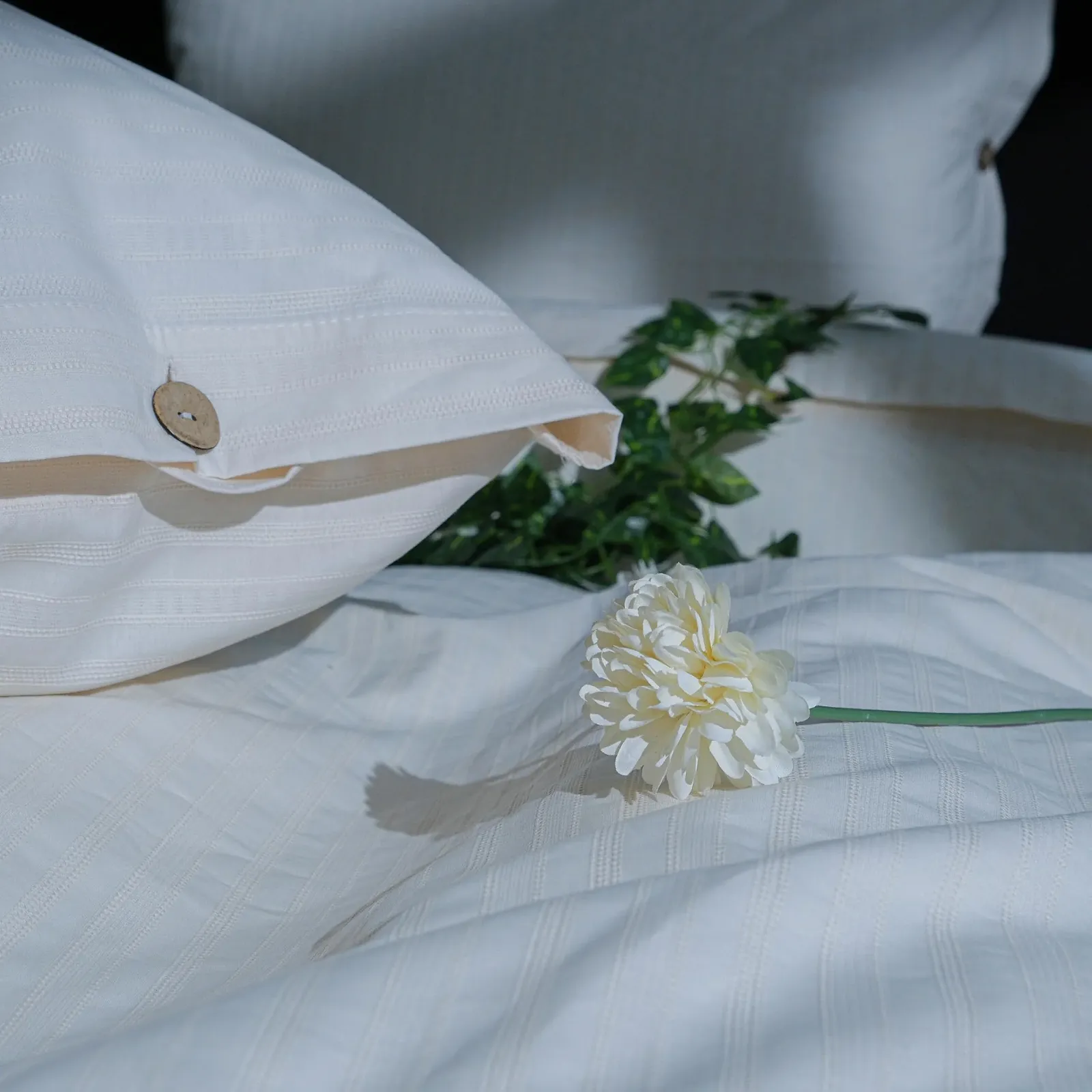 Постільна білизна nordqueen Arsıda Arsıda 3 135 x 200 см, 100% бавовна, ґудзики з кокосової шкаралупи, фото №2