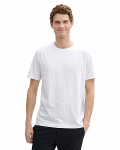 Футболка Basic cotton  1045627-20000 Tom Tailor Білий S - Фото 1