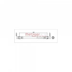 Гальмівний шланг METZGER 4111797 GREENPARTS для MERCEDES-BENZ RENAULT SMART, внутрішній - Фото 1