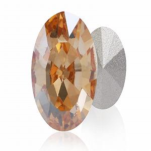 Стрази Овальні 3D Блискучі Скло для дизайну нігтів Золотий, 72 шт - Фото 1