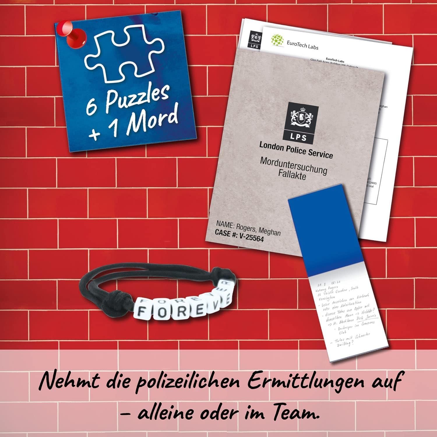 Пазл KOSMOS Murder Mystery Puzzle Case Files 682170 "Endstation Underground" 750 + 5 x 50 элементов, фото №4