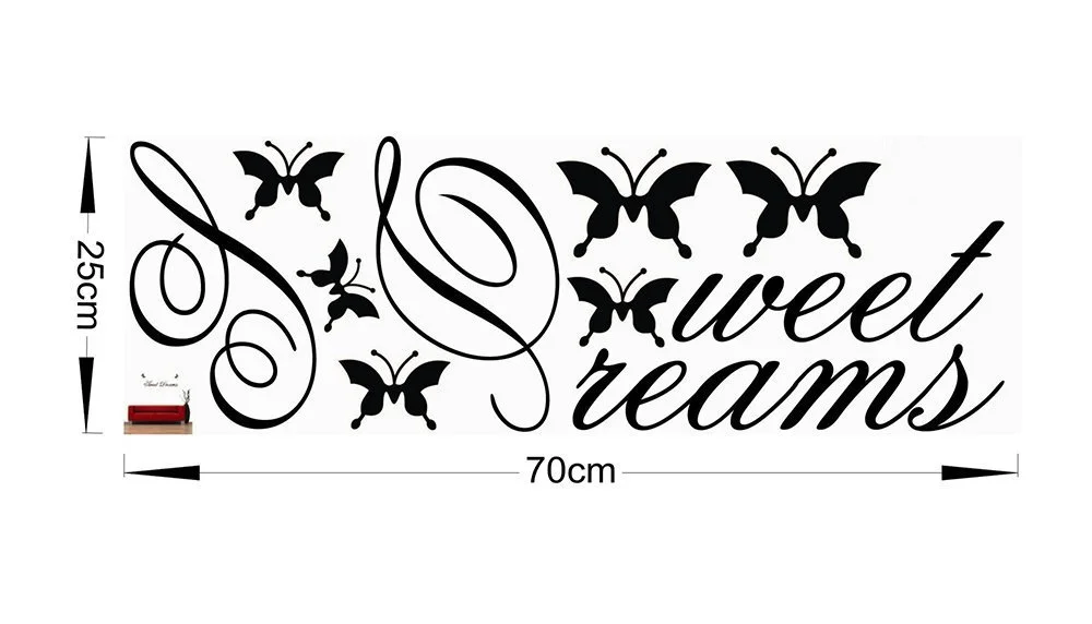 Наклейки на стіну UFENGKE Sweet Dreams Вінілові великі, фото №5 Наклейки на стіну UFENGKE Sweet Dreams Вінілові великі, фото №5