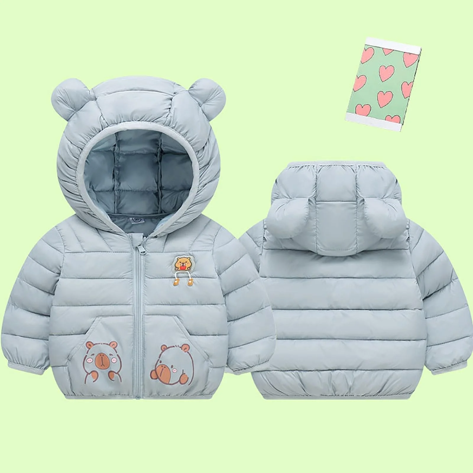 Детская зимняя пуховая куртка MNSWR с мультяшным капюшоном для мальчиков, теплая утепленная верхняя одежда для холодной погоды, фото №2