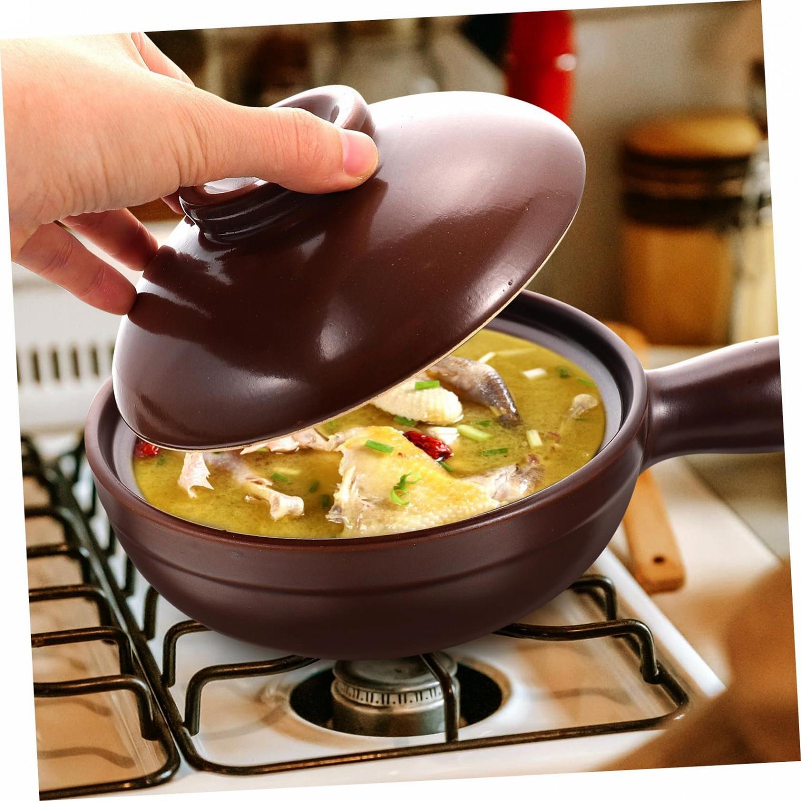 Горшок керамический высокотемпературный с ручкой, фото №4