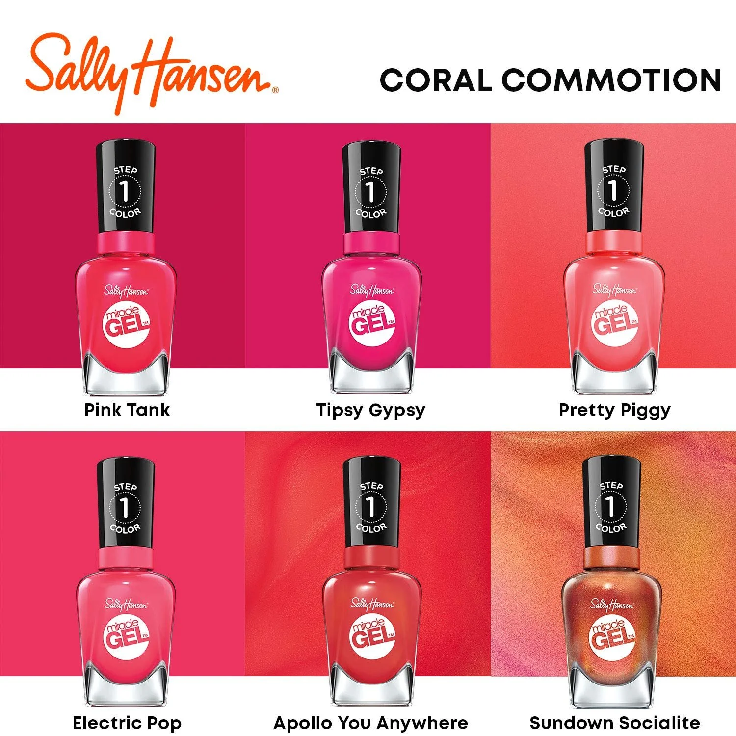 Гель-лак Sally Hansen Miracle Gel Sweet Tea Peach №374, 14.7 мл, фото №6 Гель-лак Sally Hansen Miracle Gel Sweet Tea Peach №374, 14.7 мл, фото №6