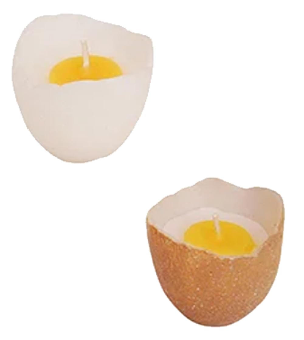 Свеча Egg Candle Пасха набор из 2 шт. бело-желтая, коричнево-желтая, фото №1 Свеча Egg Candle Пасха набор из 2 шт. бело-желтая, коричнево-желтая, фото №1