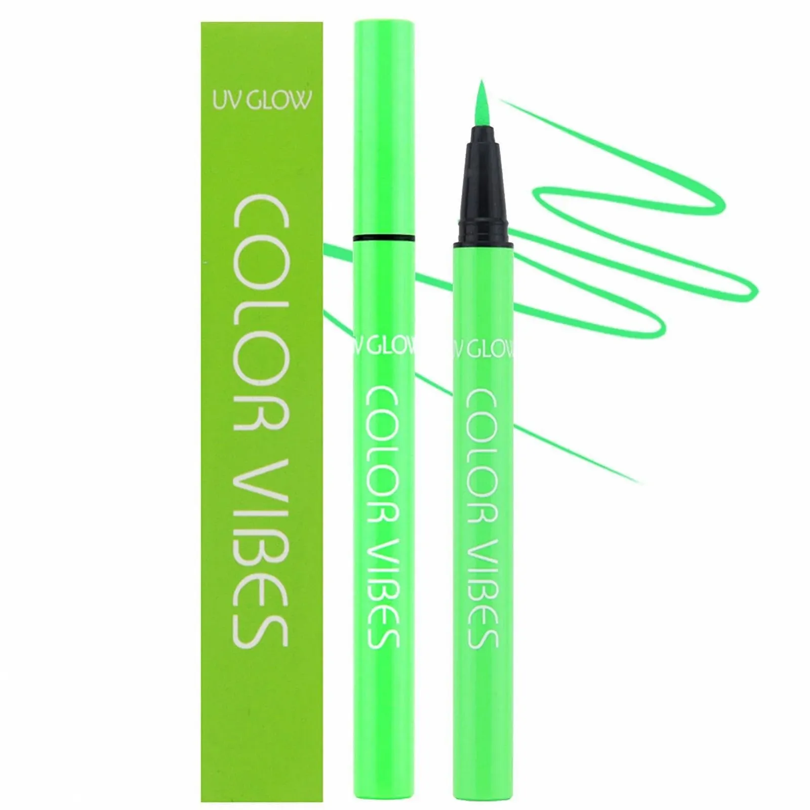 Підводка для очей Neon Fowybe, неонова, водостійка, що не розмазується, кольорова, для вечірок, Геловіну та маскараду, фото №6